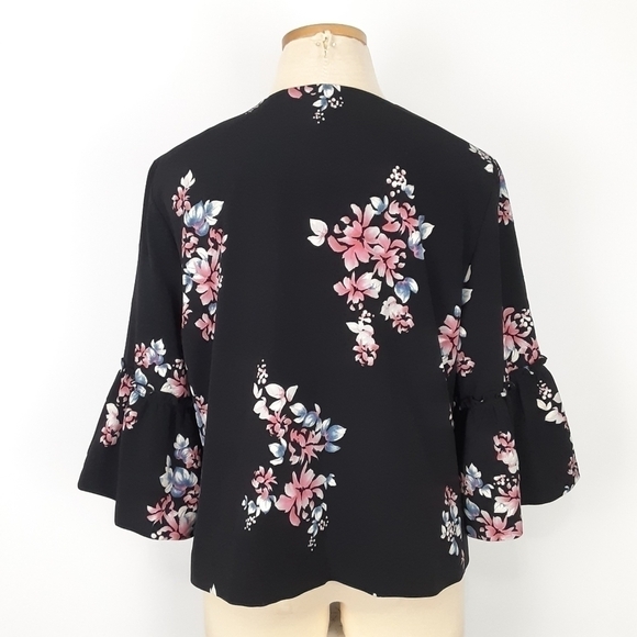 Lane Bryant Floral Jacket In Black Size 22/24 (3X) - Picture 5 of 9